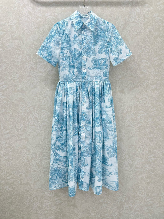 D 25 Nouvelles robes longues à manches courtes et imprimé animal de la jungle