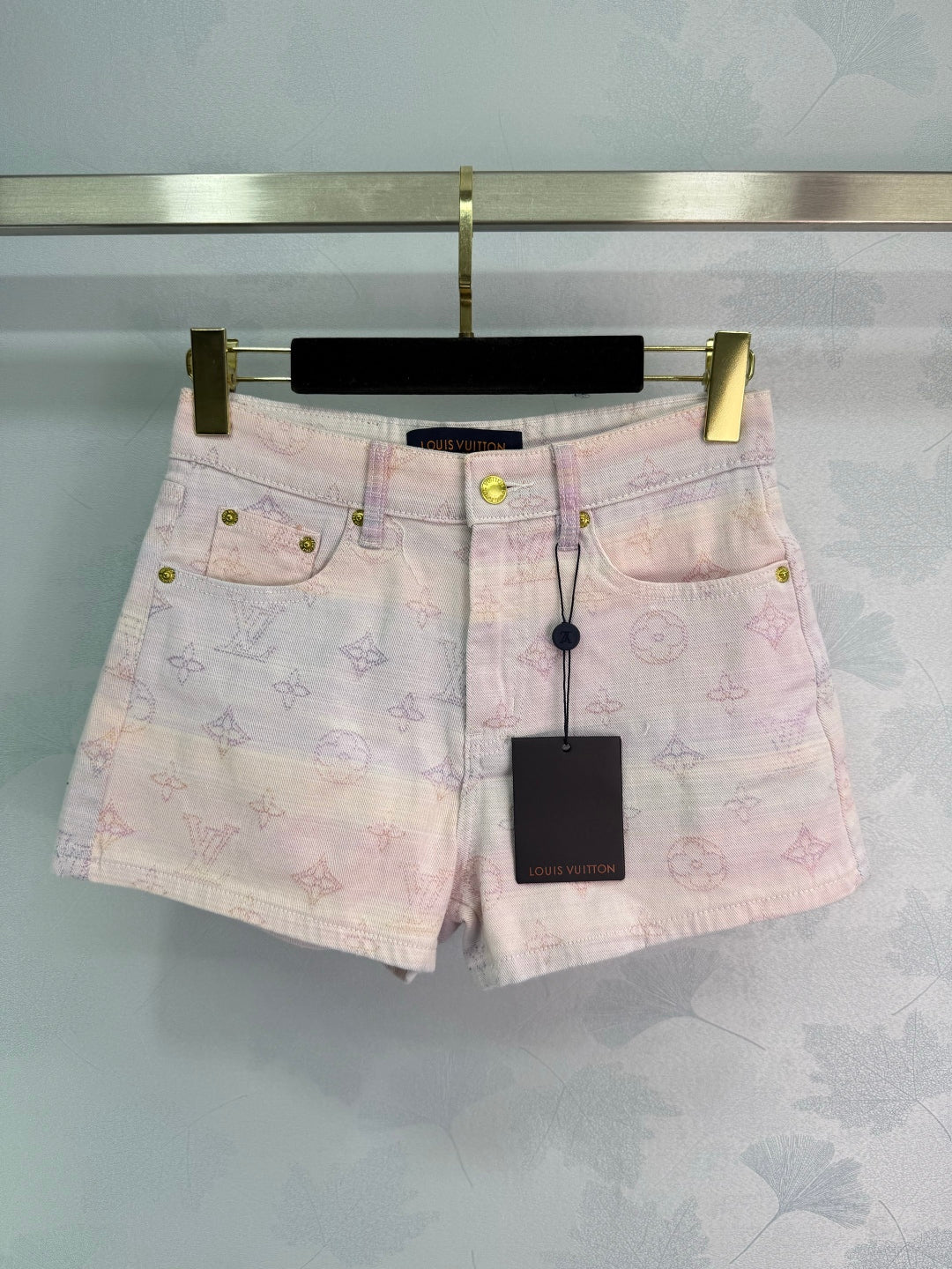 25Ss Frühling und Sommer Neue gerade Jeansshorts mit farbigen Buchstaben und Jacquard