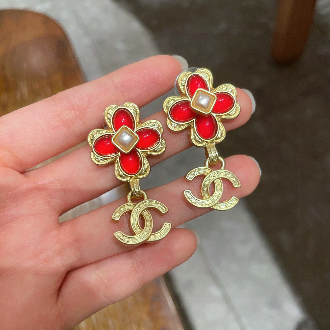 C 25 Flower Earrings