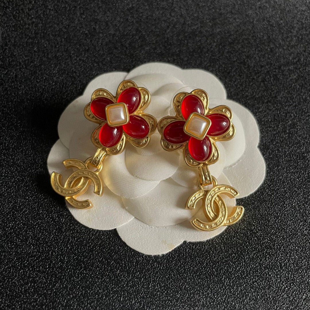 C 25 Flower Earrings