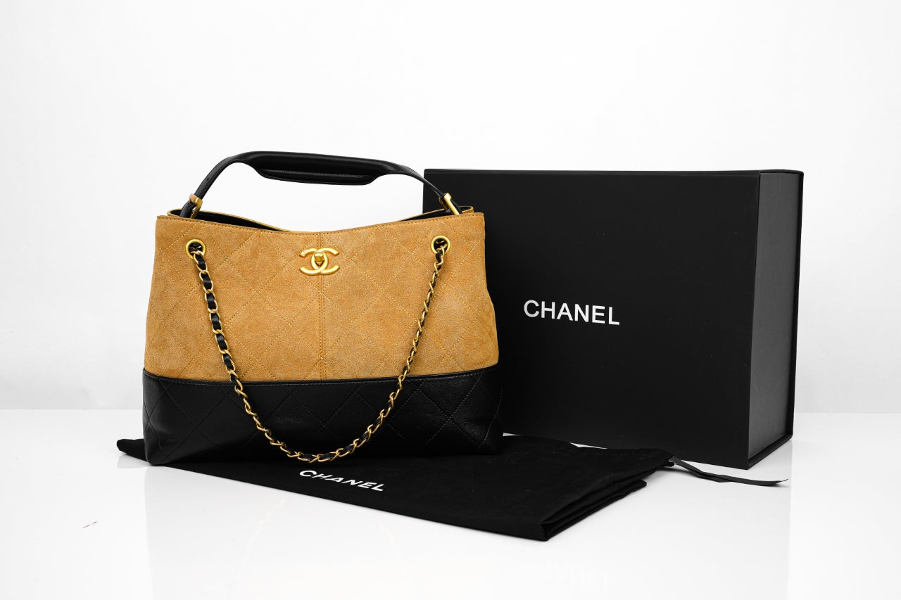 C 25A Suede Tote Shoulder Bag