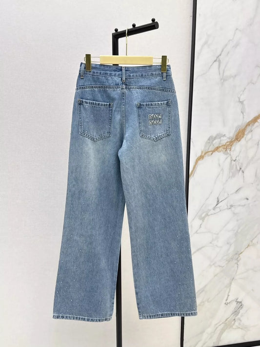 M 25 Spleißen, wasserlösliche bestickte Kanten, Strass-Jeans
