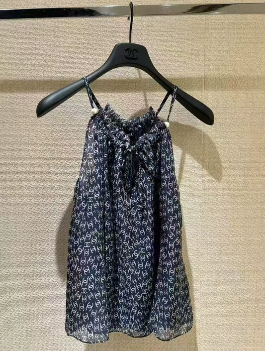Gilet à col en perles C 25 New Beach Series (100 % soie)