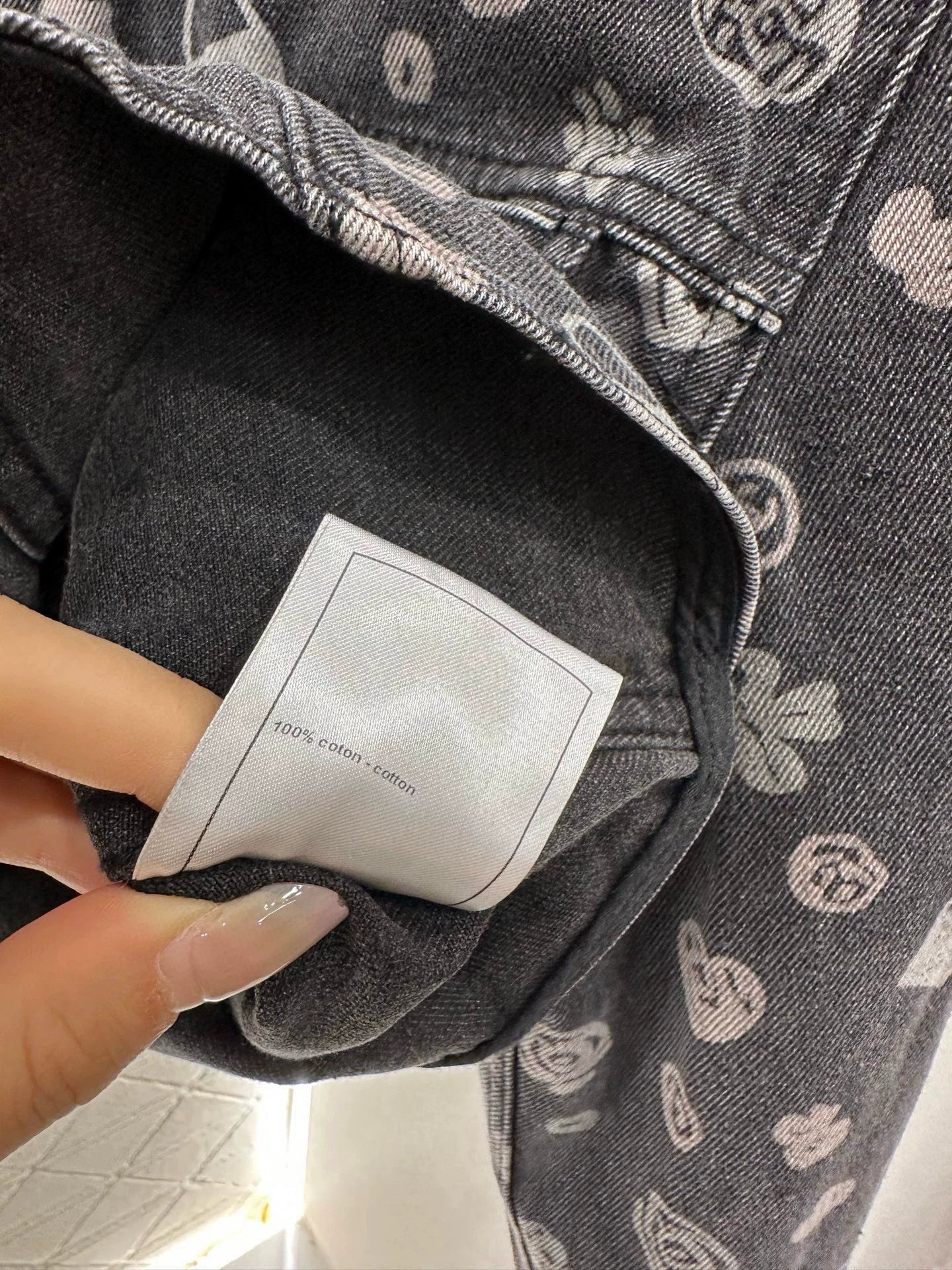 C 25 Laser printed denim jacket