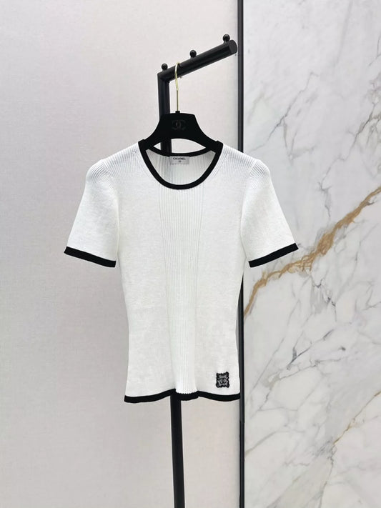 C 25 Spring/Summer New Short Sleeve Knit Cardigan