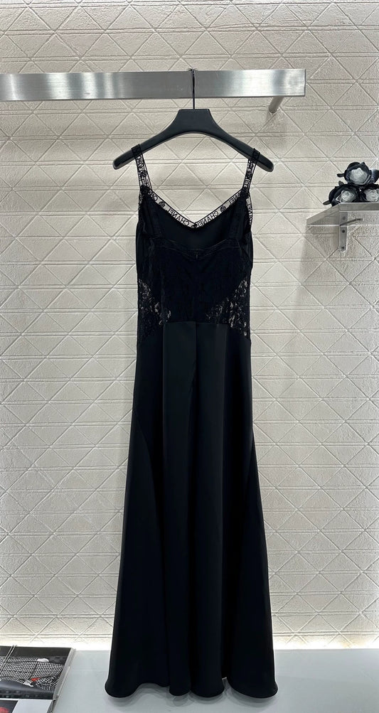 C 25 Lace hollow suspender dress