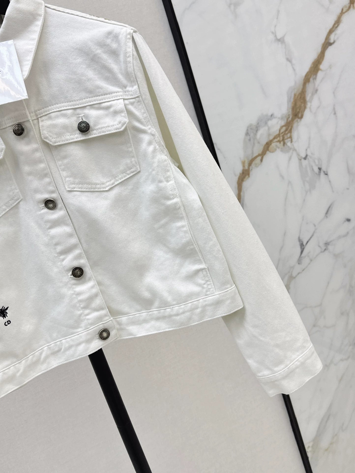 D 25Ss Early Fall New Back Print Denim Jacket(white green pink)