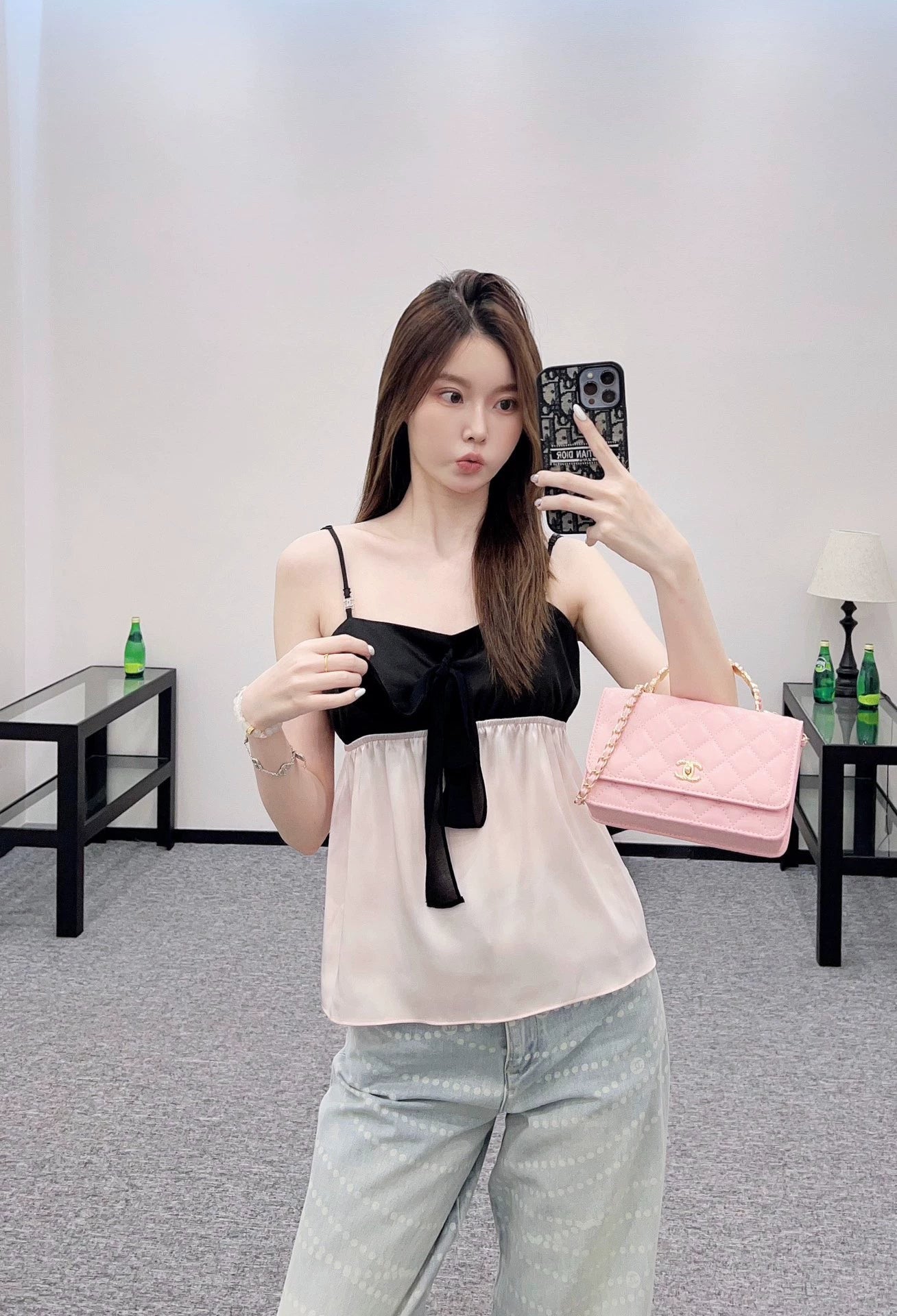 C 25 Colorblock Bow Camisole