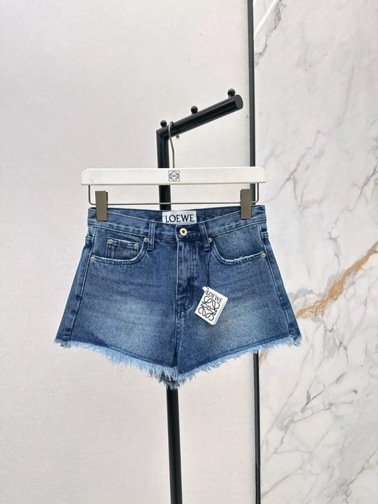 Lo 25 Frühling Sommer Neueste Vintage Raw Edge Washed Ultra Short Denim Shorts