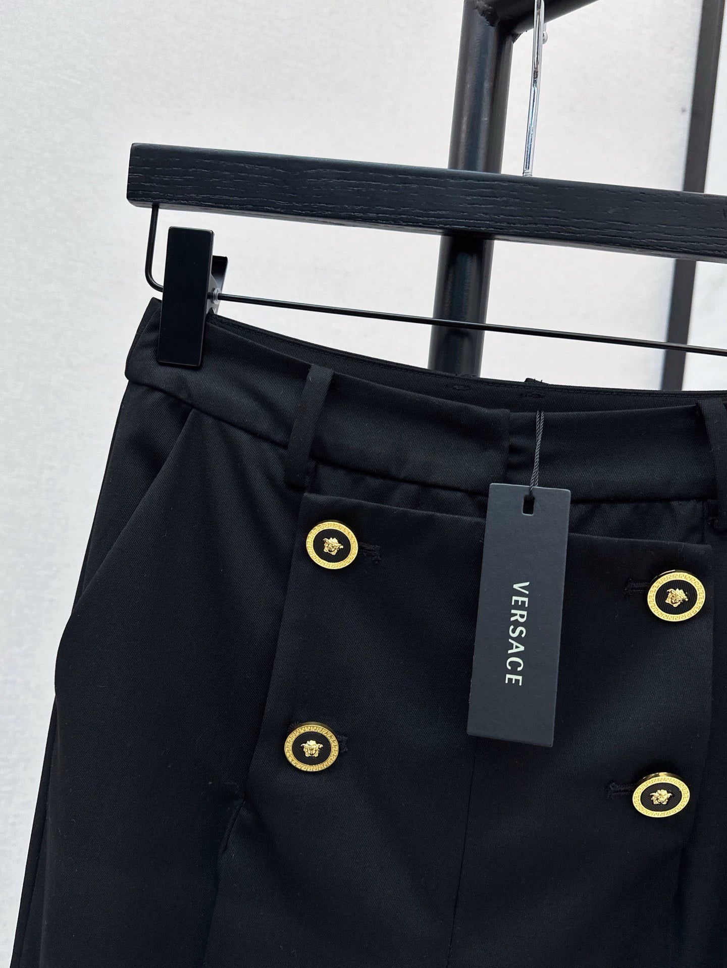 Ve 25 Frühling/Sommer neueste stil metall taste dekoration high-taille kleine anzug hosen