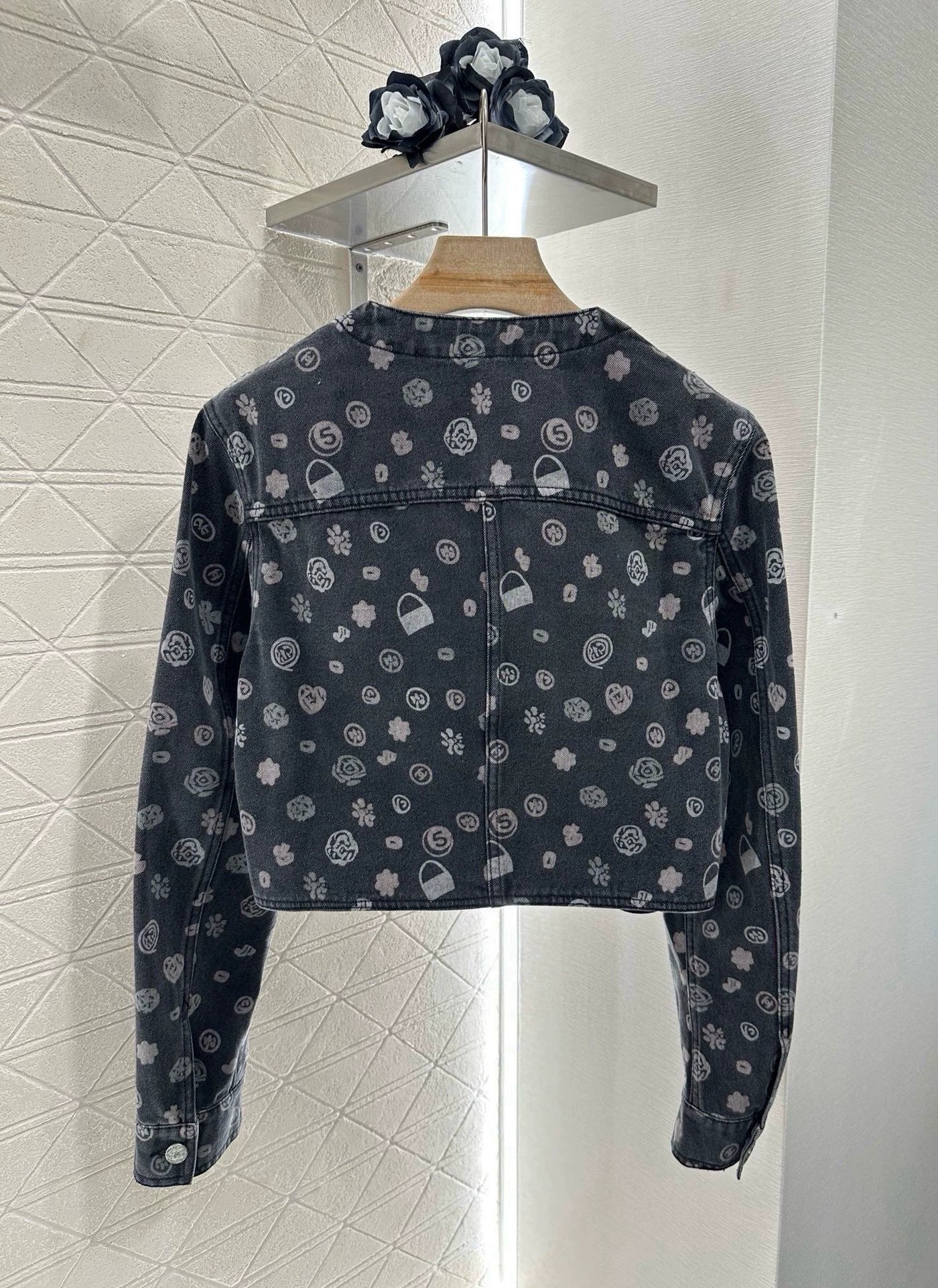C 25 Laser printed denim jacket
