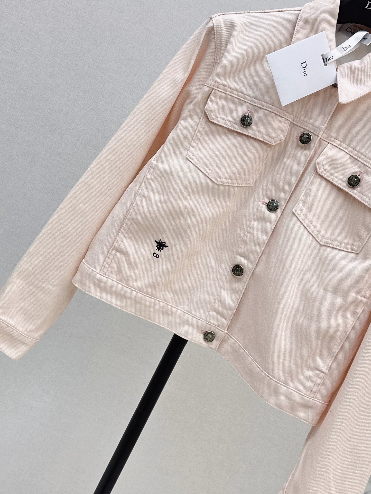 D 25Ss Early Fall New Back Print Denim Jacket(white green pink)