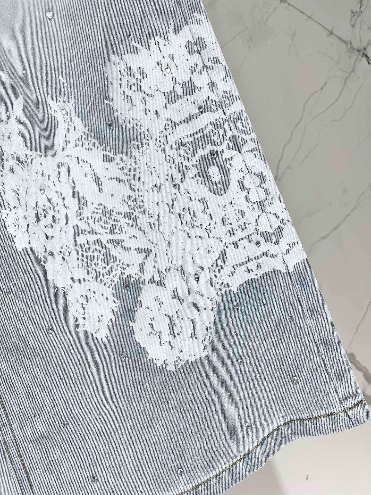 M 25 frühling und sommer neue dünne spitze heißer diamant gerade jeans