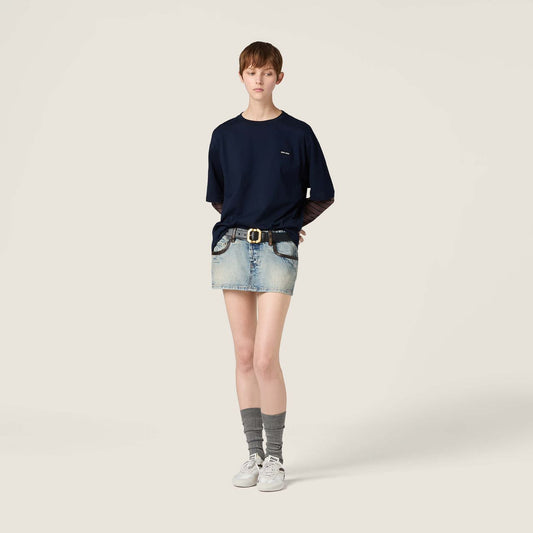 M 25 new style distressed denim skirt