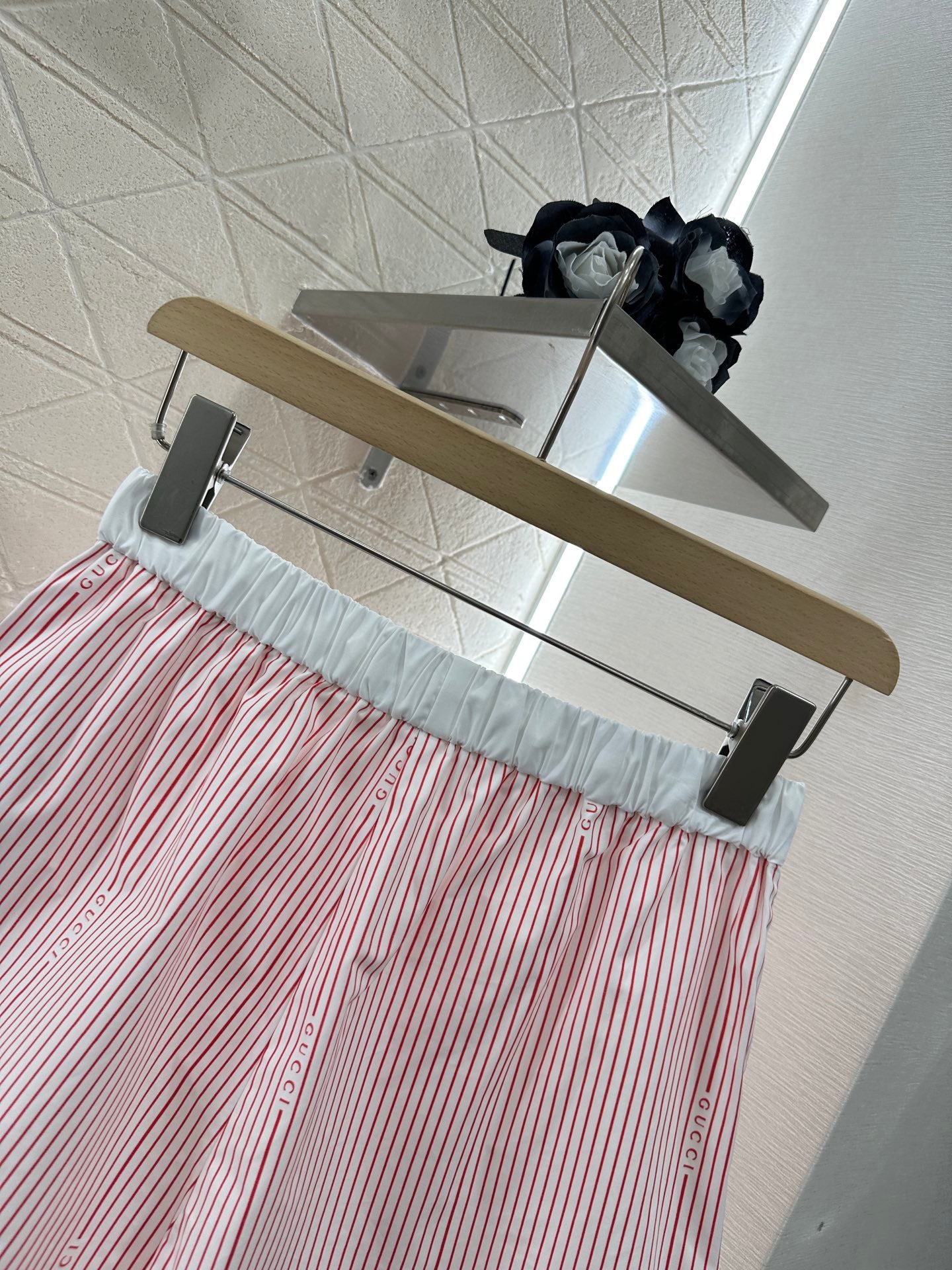 G 25  Striped Mid Sleeve Shorts