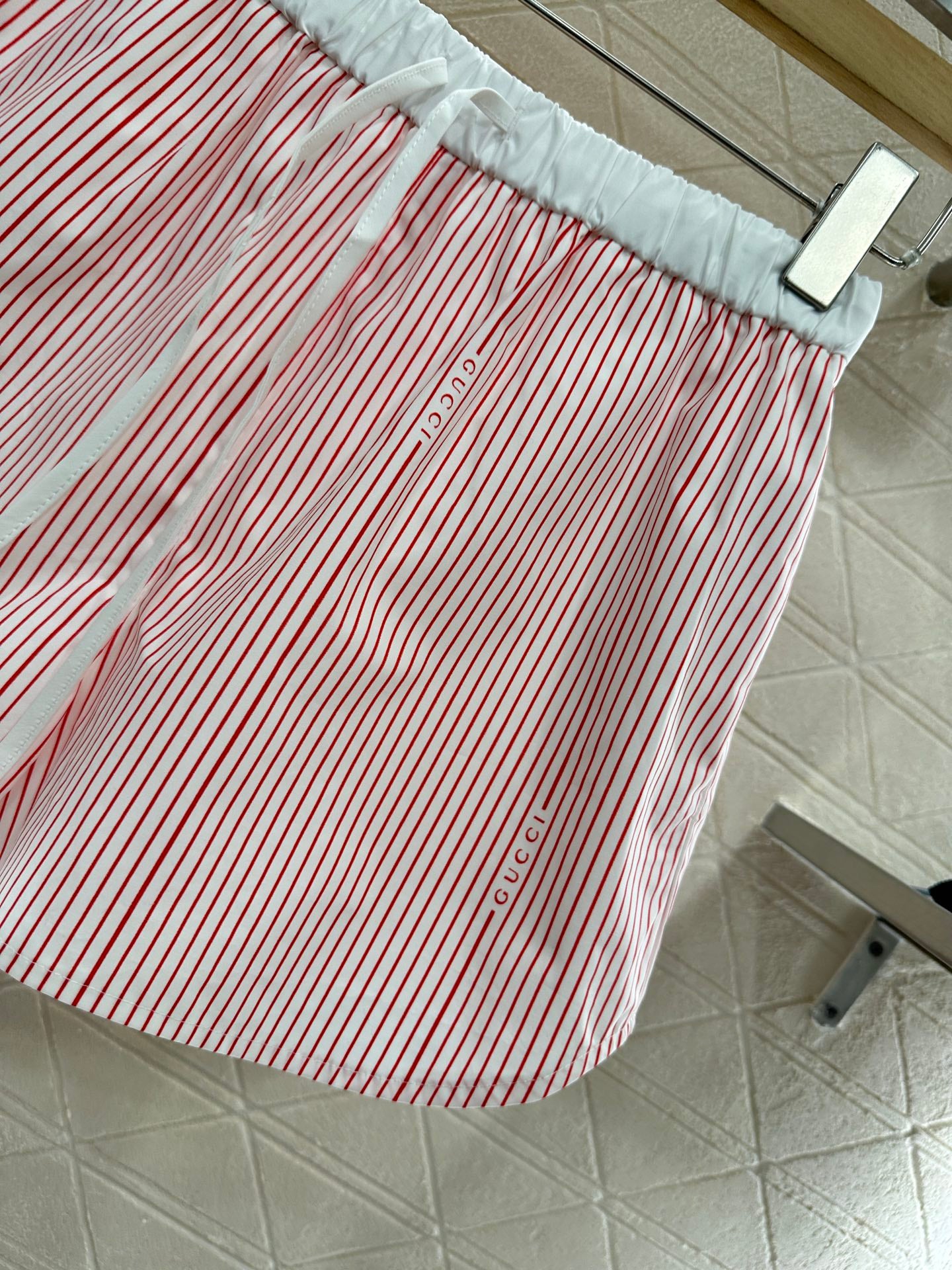G 25  Striped Mid Sleeve Shorts