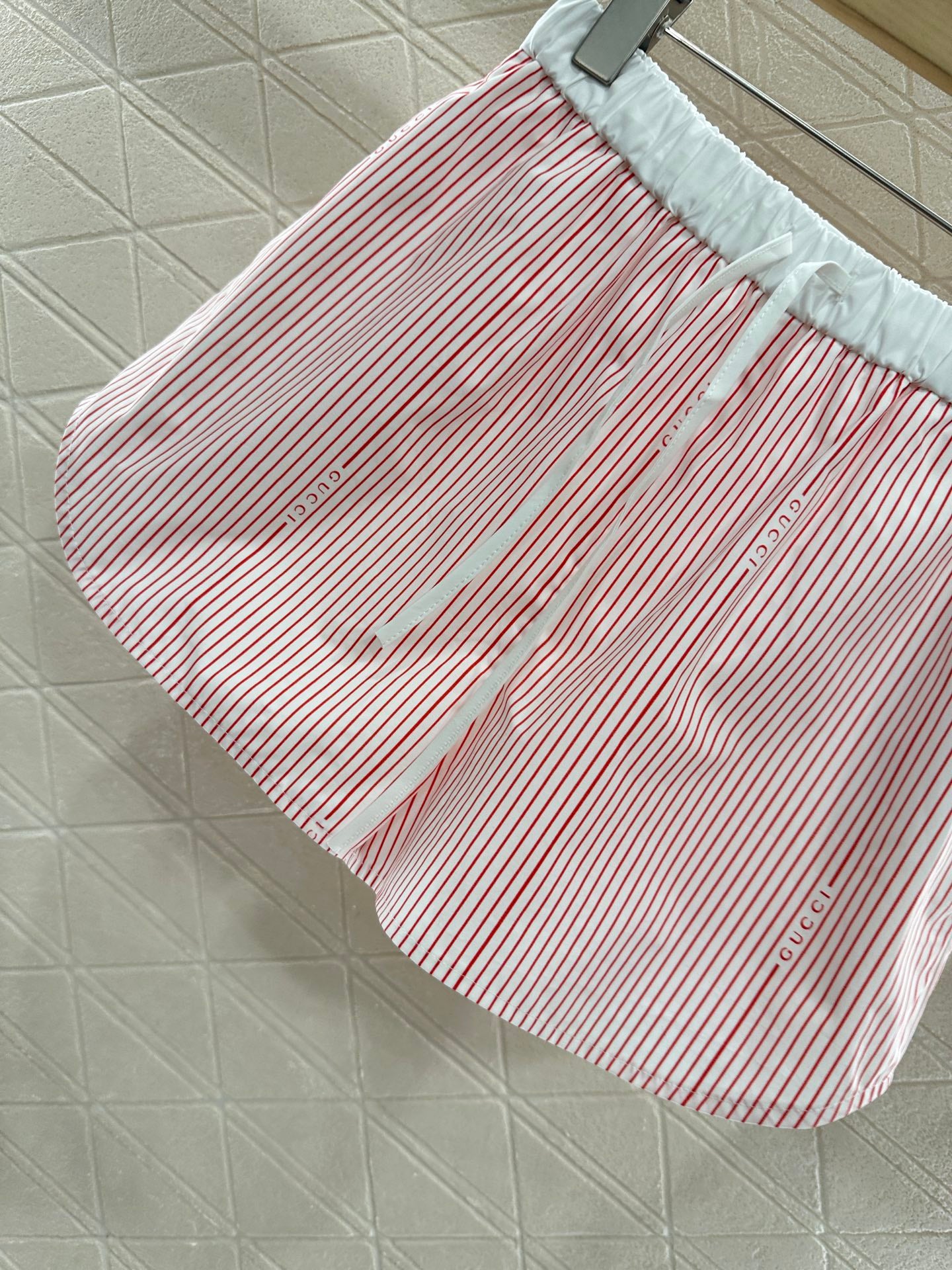 G 25  Striped Mid Sleeve Shorts