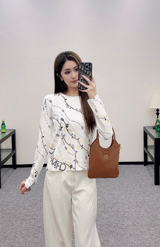 C 25 Printed Crew Neck Long Sleeve