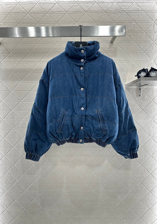 C 25fw Denim-Daunenjacke