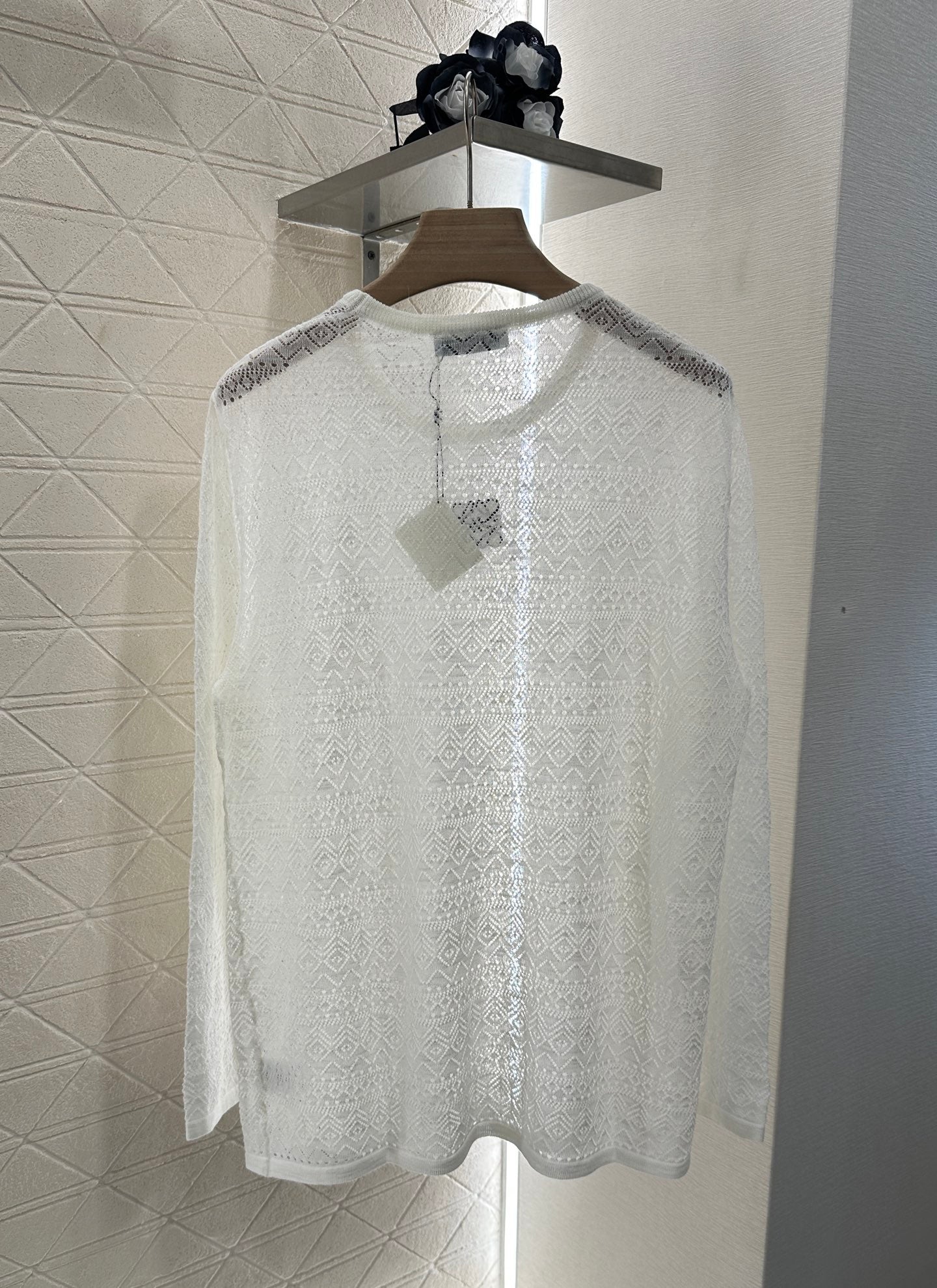 Lo 2025 new product Hollow knitted long sleeves
