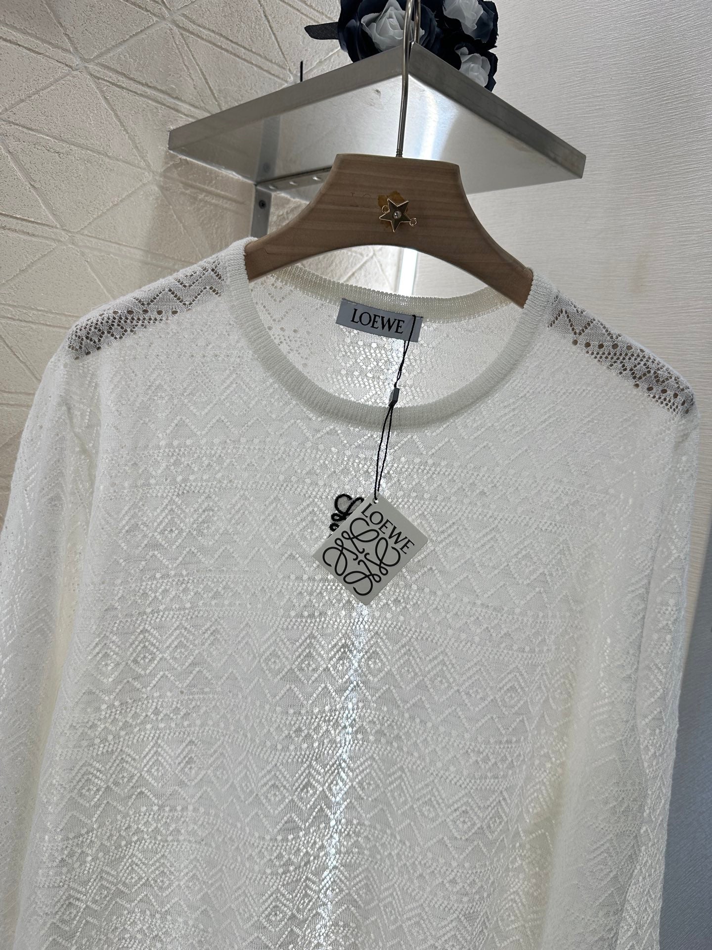 Lo 2025 new product Hollow knitted long sleeves