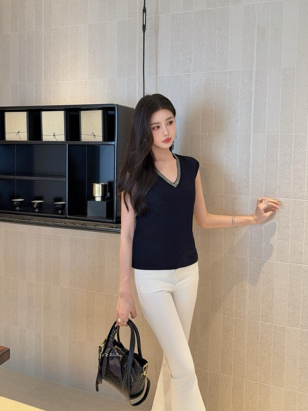 Bru 25fw v-neck vest