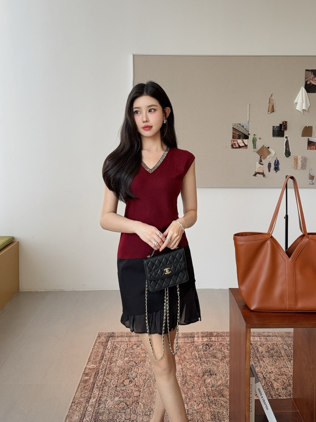 Bru 25fw v-neck vest