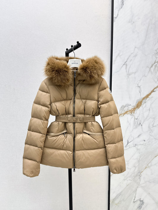 Mon 25 Hooded short down jacket(WHITE/BLACK/KHAKI/GREEN)