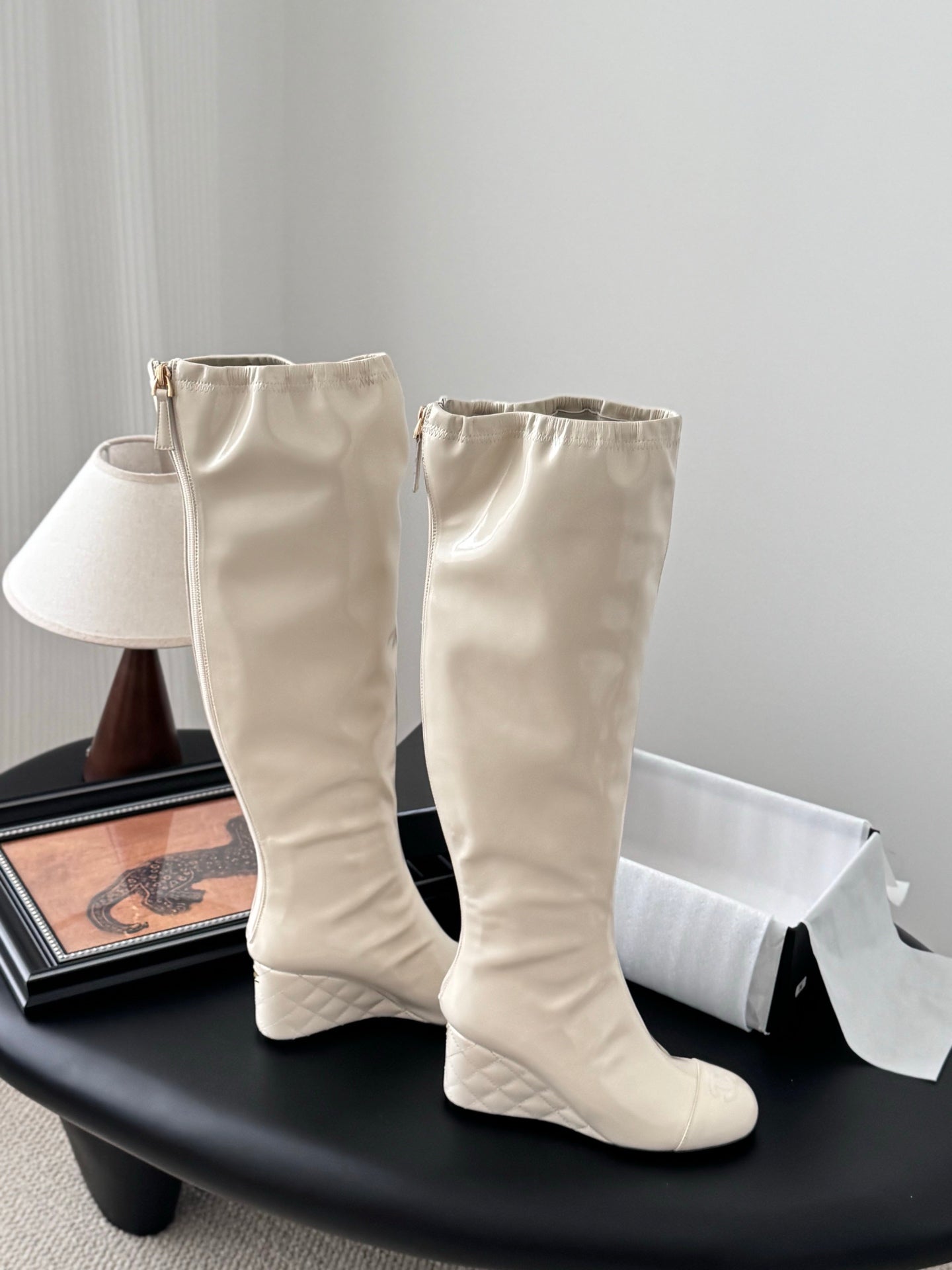 C 25K new wedge boots(BLACK/RED/KHAKI/BEIGI)