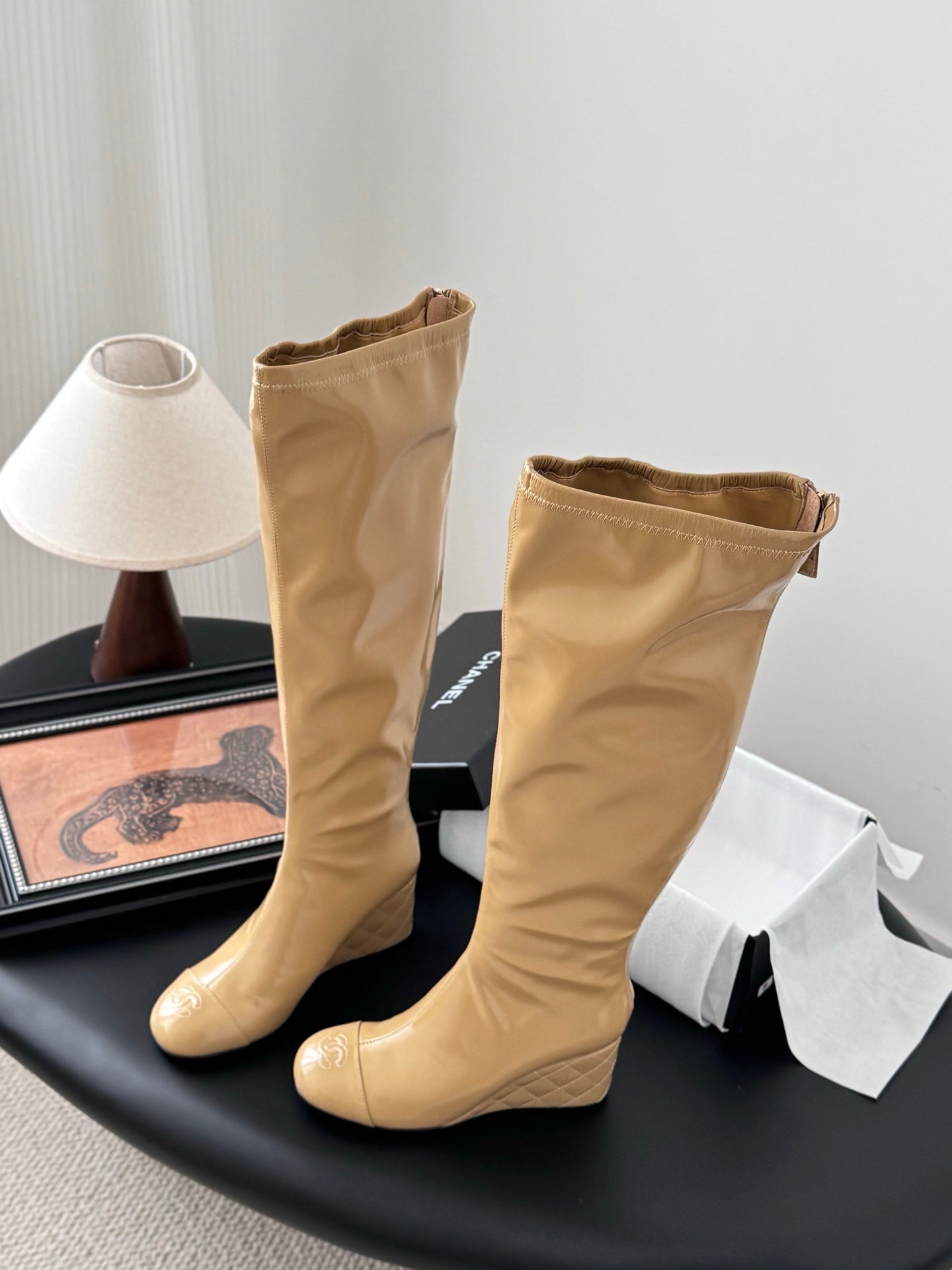C 25K new wedge boots(BLACK/RED/KHAKI/BEIGI)