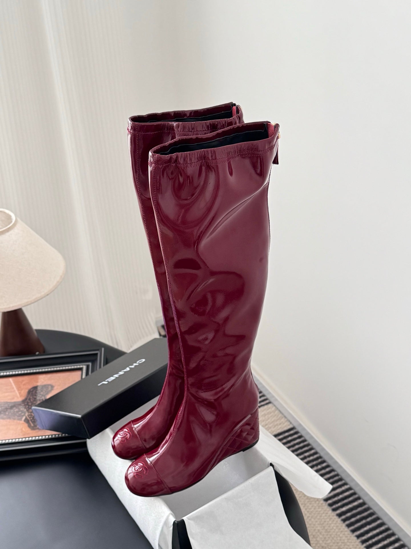 C 25K new wedge boots(BLACK/RED/KHAKI/BEIGI)