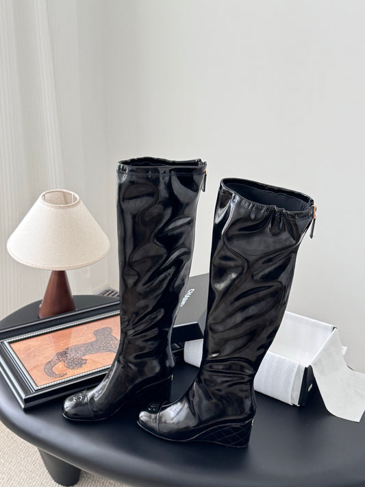 C 25K new wedge boots(BLACK/RED/KHAKI/BEIGI)