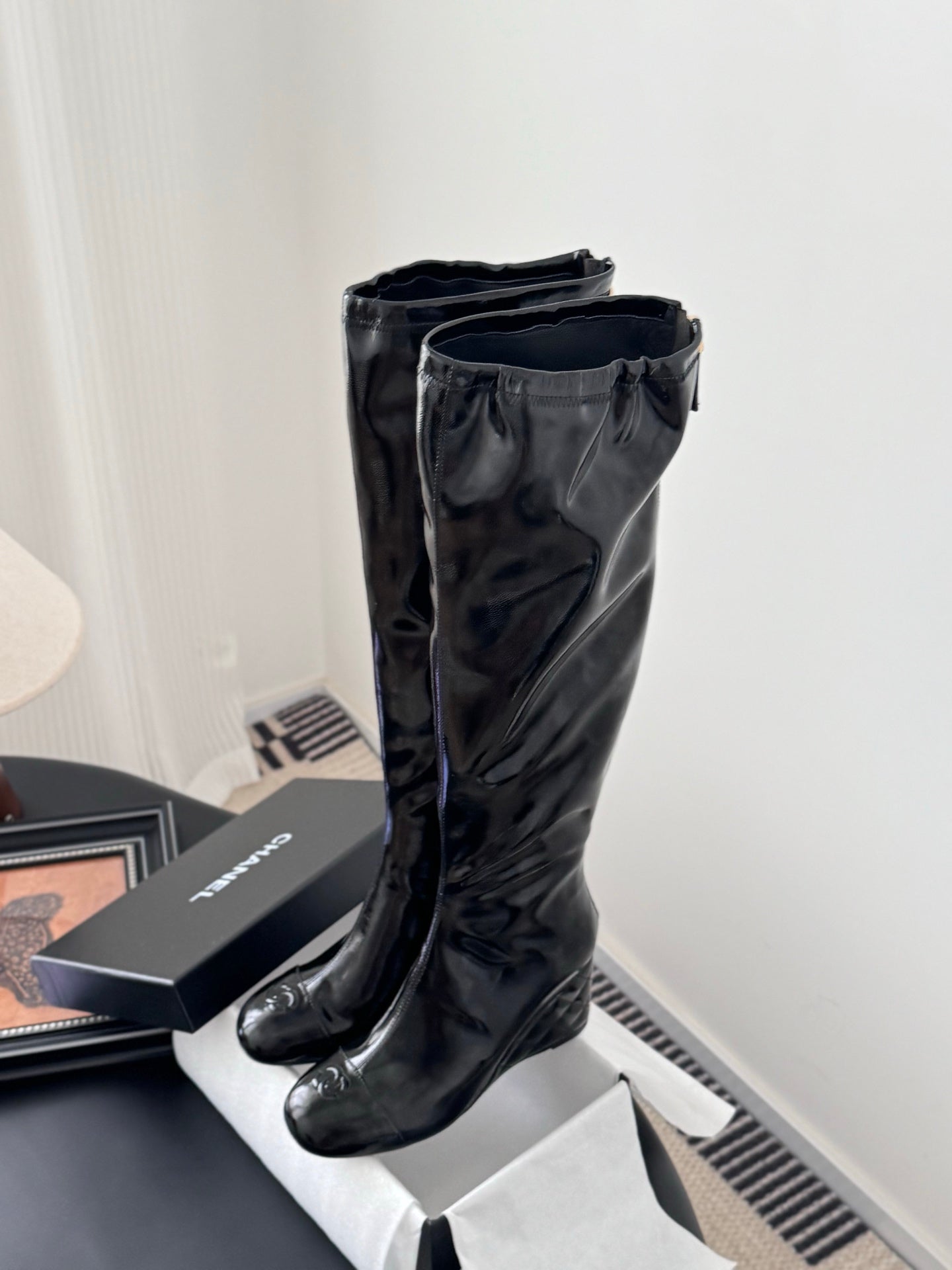 C 25K new wedge boots(BLACK/RED/KHAKI/BEIGI)