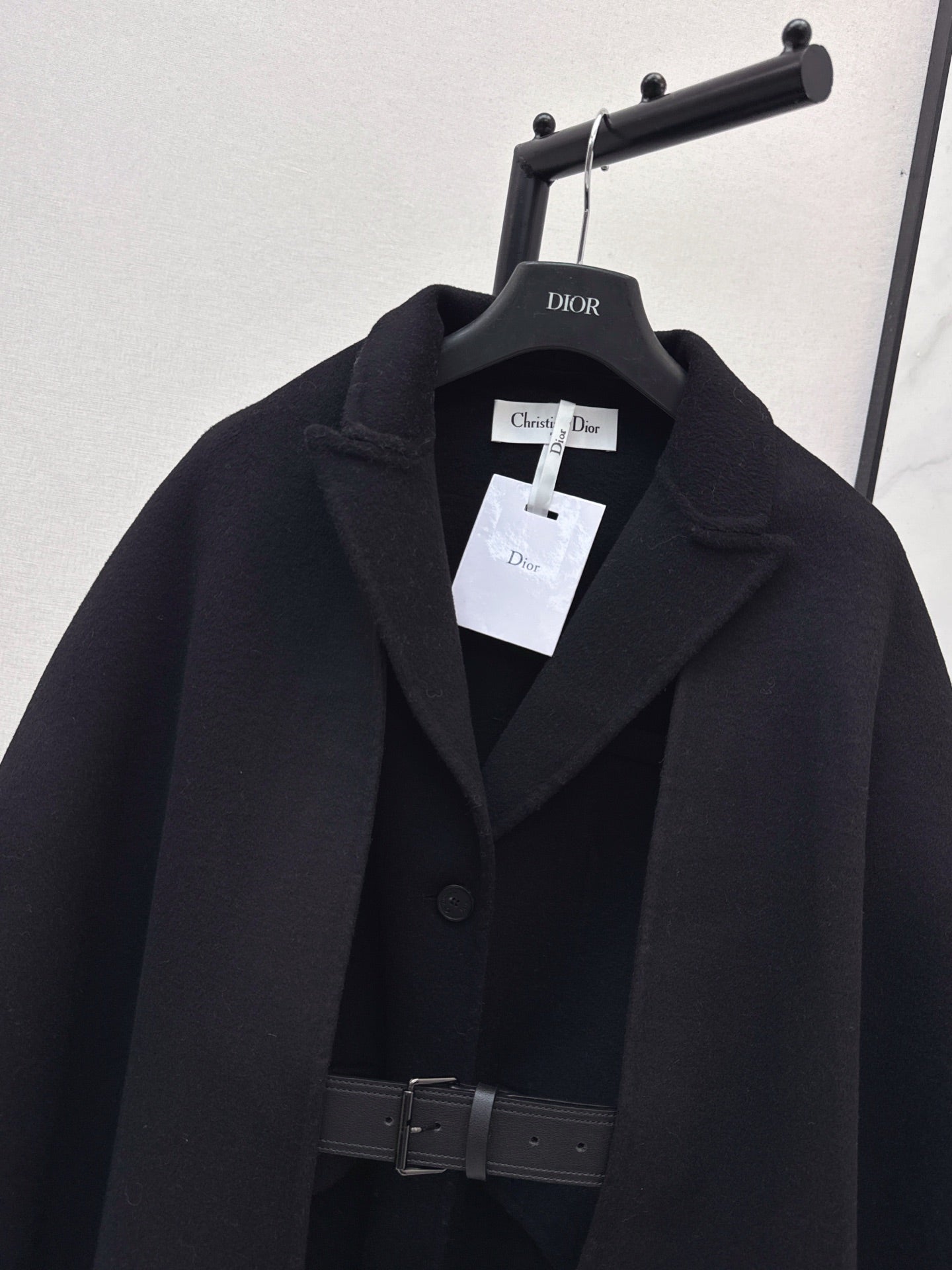 Di 25 New detachable scarf wool cashmere coat(WHITE/BLACK/KHAKI)