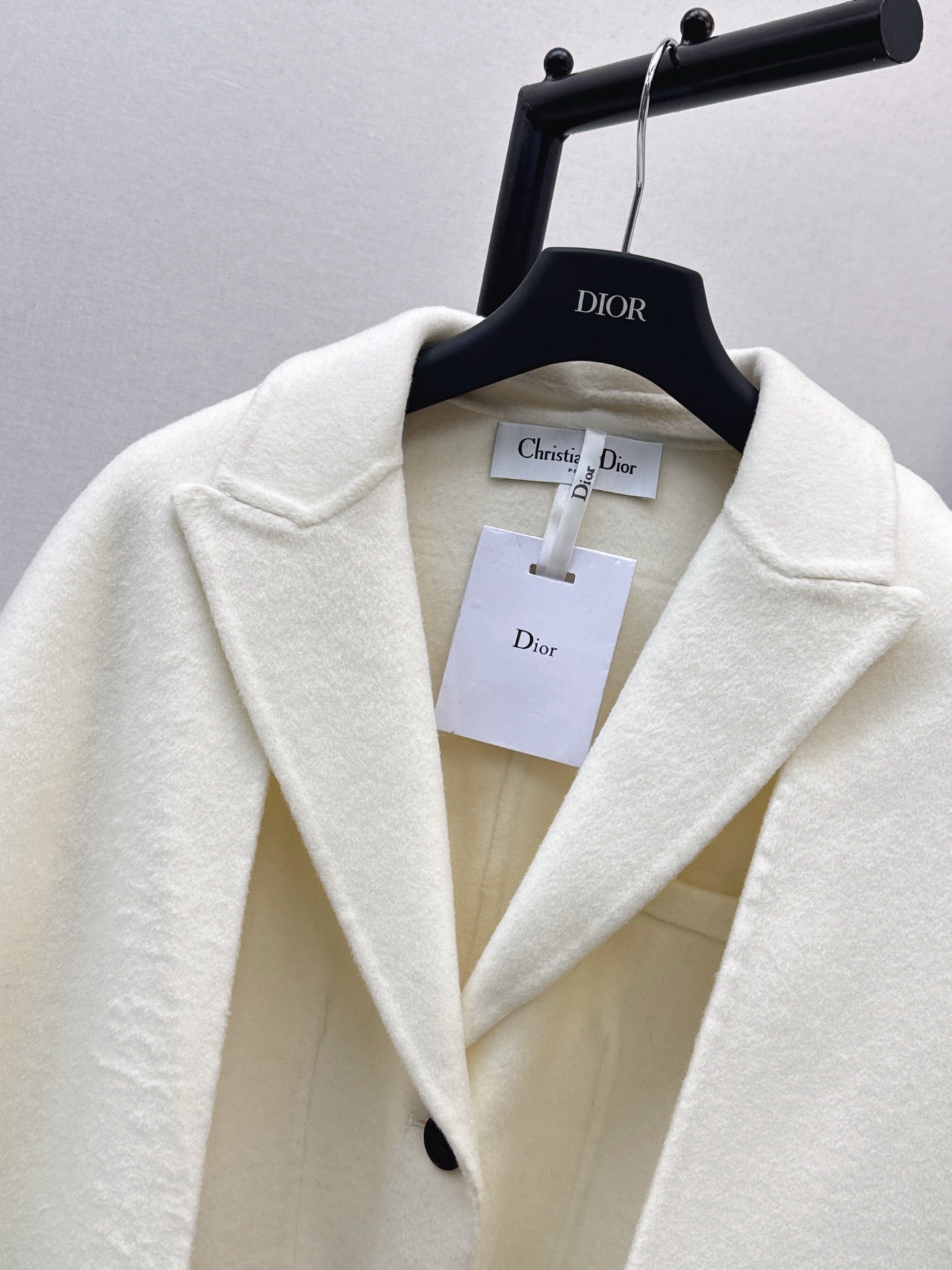 Di 25 New detachable scarf wool cashmere coat(WHITE/BLACK/KHAKI)