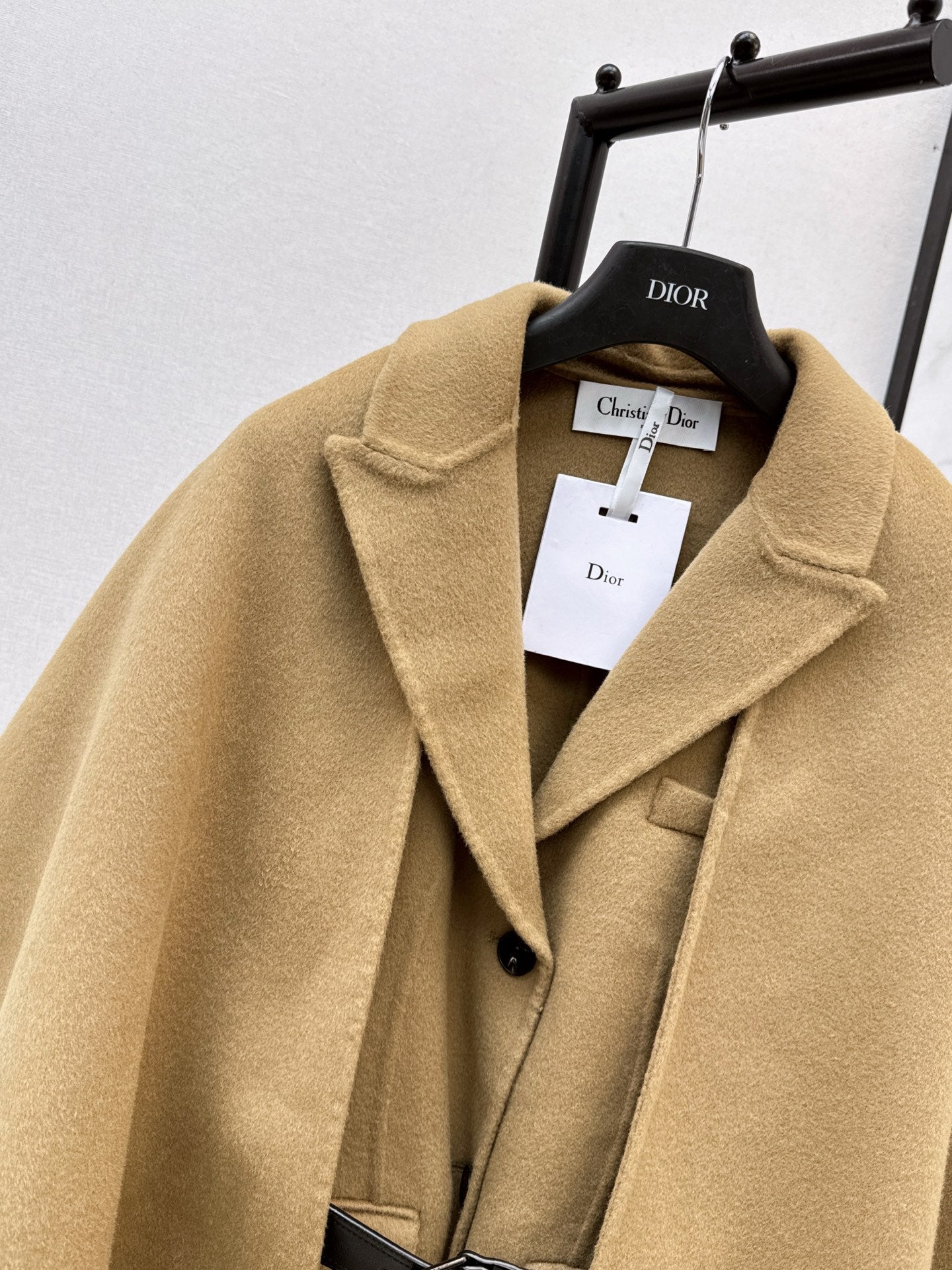 Di 25 New detachable scarf wool cashmere coat(WHITE/BLACK/KHAKI)
