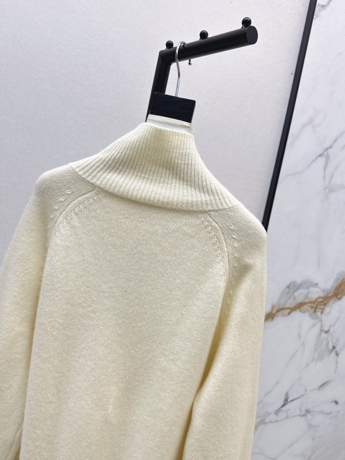Lor 25 New style cable-knit half-open wool sweater(BEIGI/BORWN/GRAY)