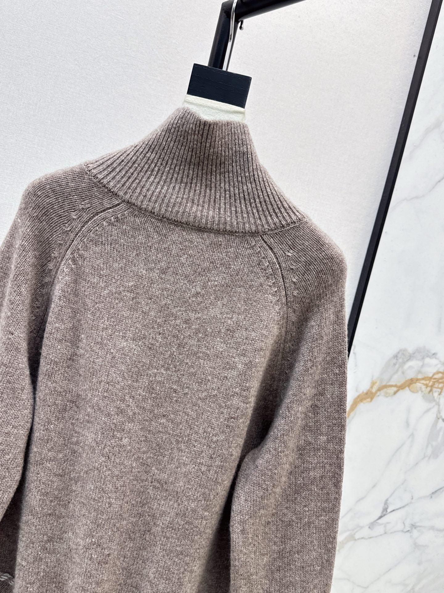 Lor 25 New style cable-knit half-open wool sweater(BEIGI/BORWN/GRAY)