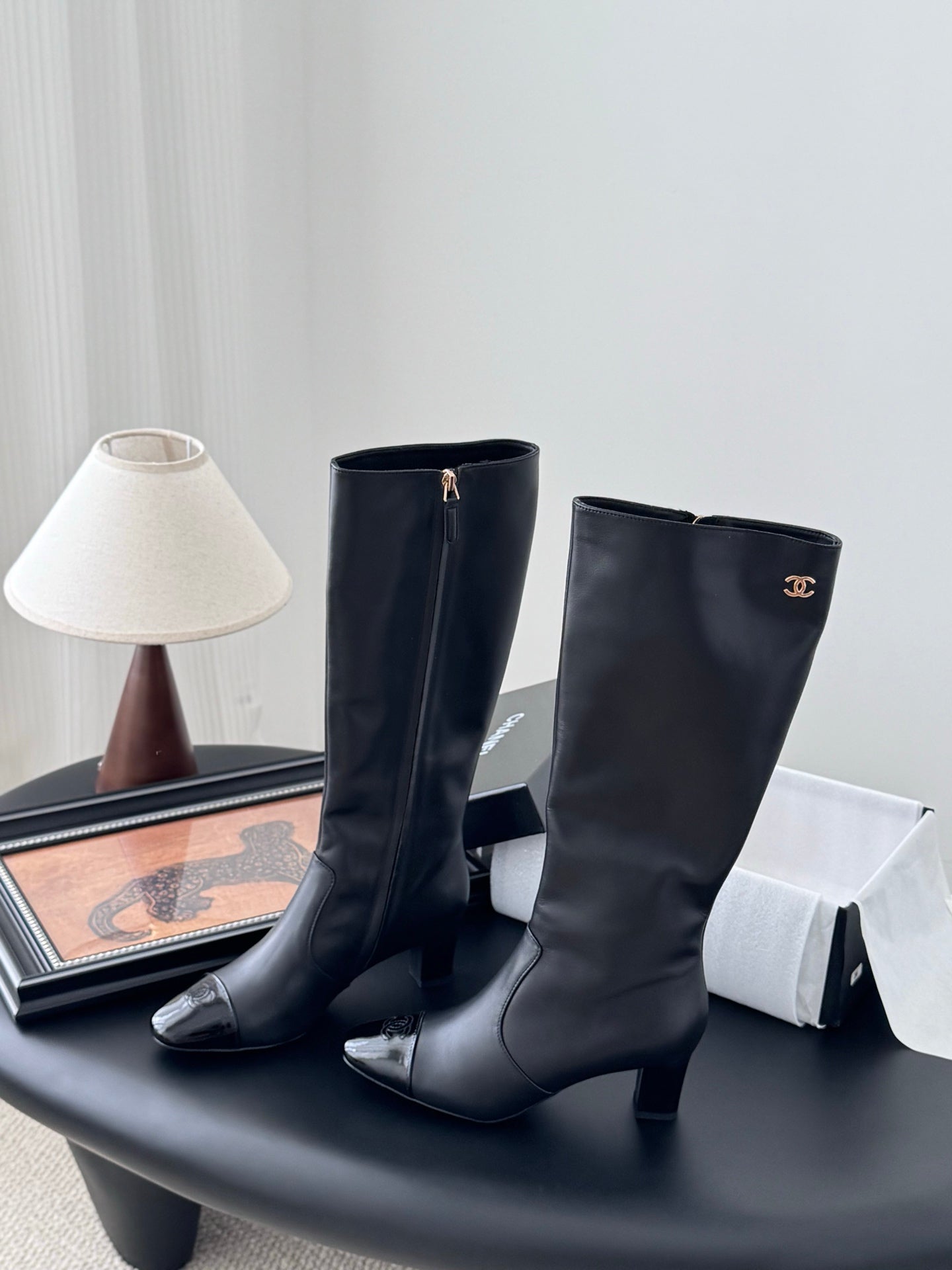 C 25K new high heel boots(WHITE/BLACK/KHAKI)