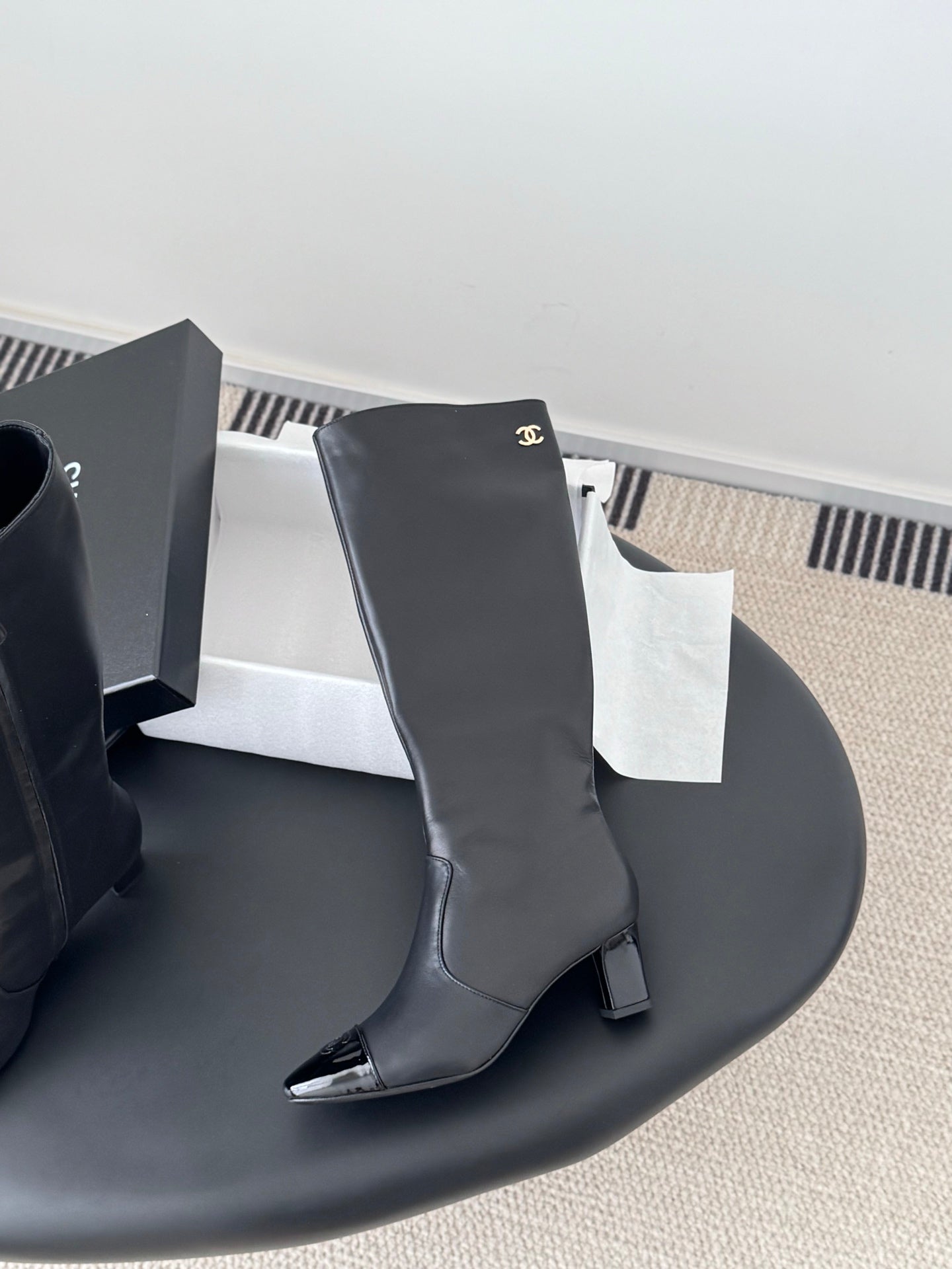 C 25K new high heel boots(WHITE/BLACK/KHAKI)