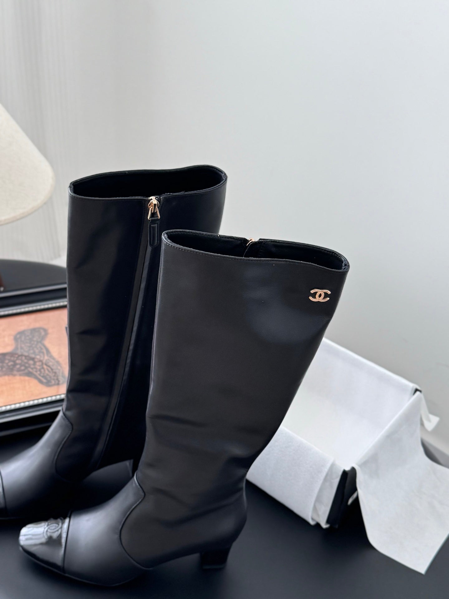 C 25K new high heel boots(WHITE/BLACK/KHAKI)
