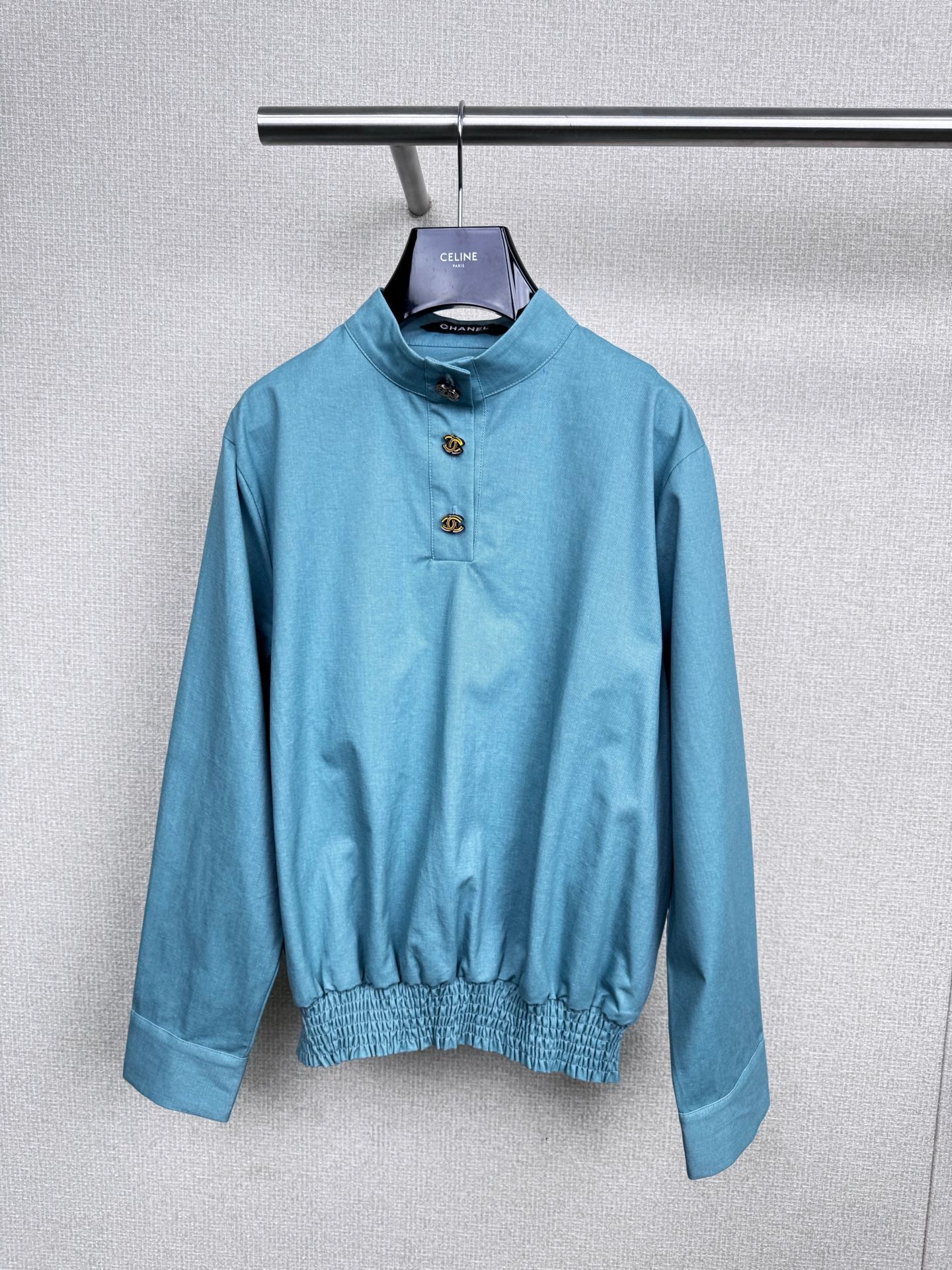 C 25 New vintage collection high collar waist shirt(BLUE/GRAY)