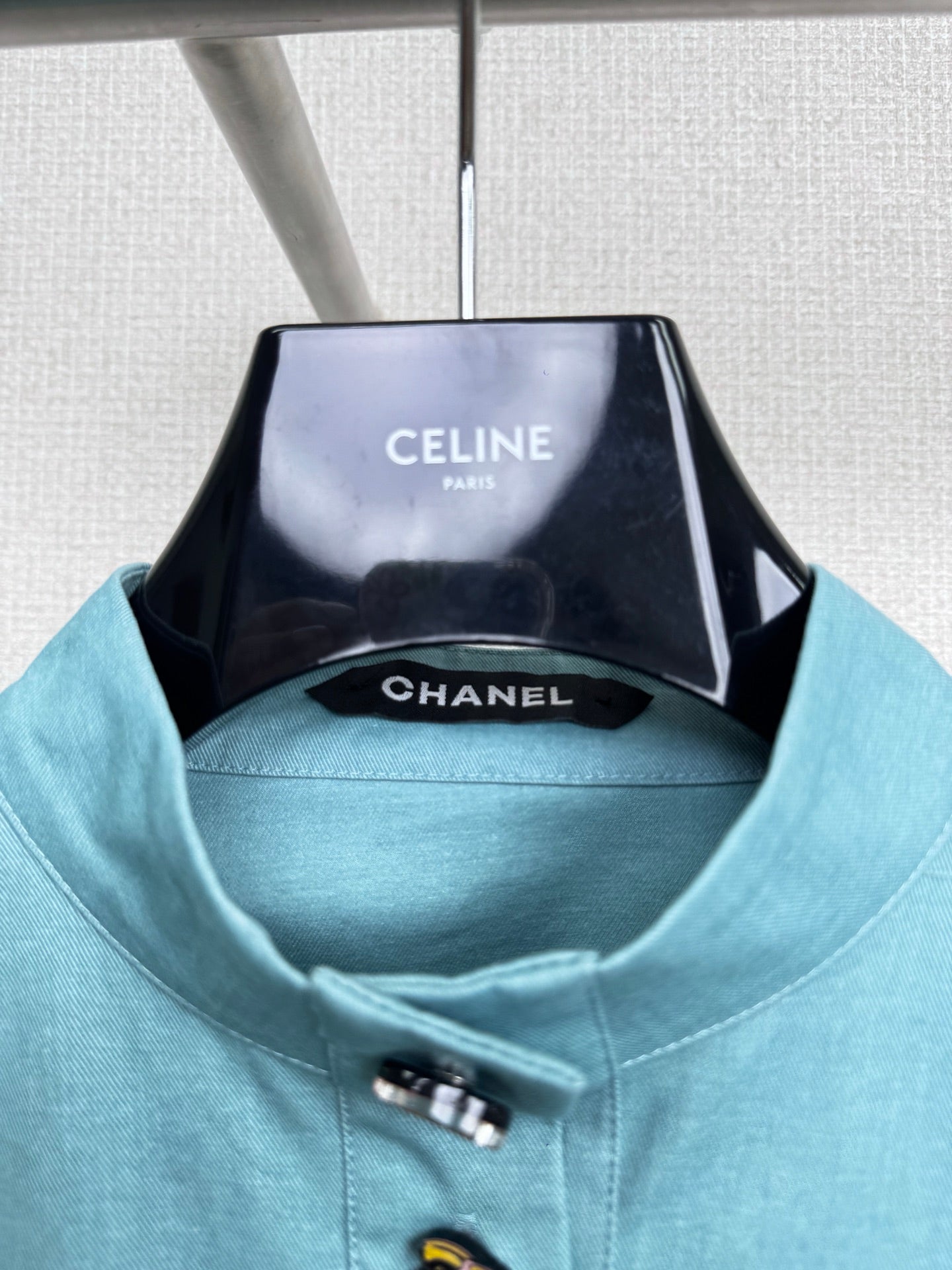 C 25 New vintage collection high collar waist shirt(BLUE/GRAY)