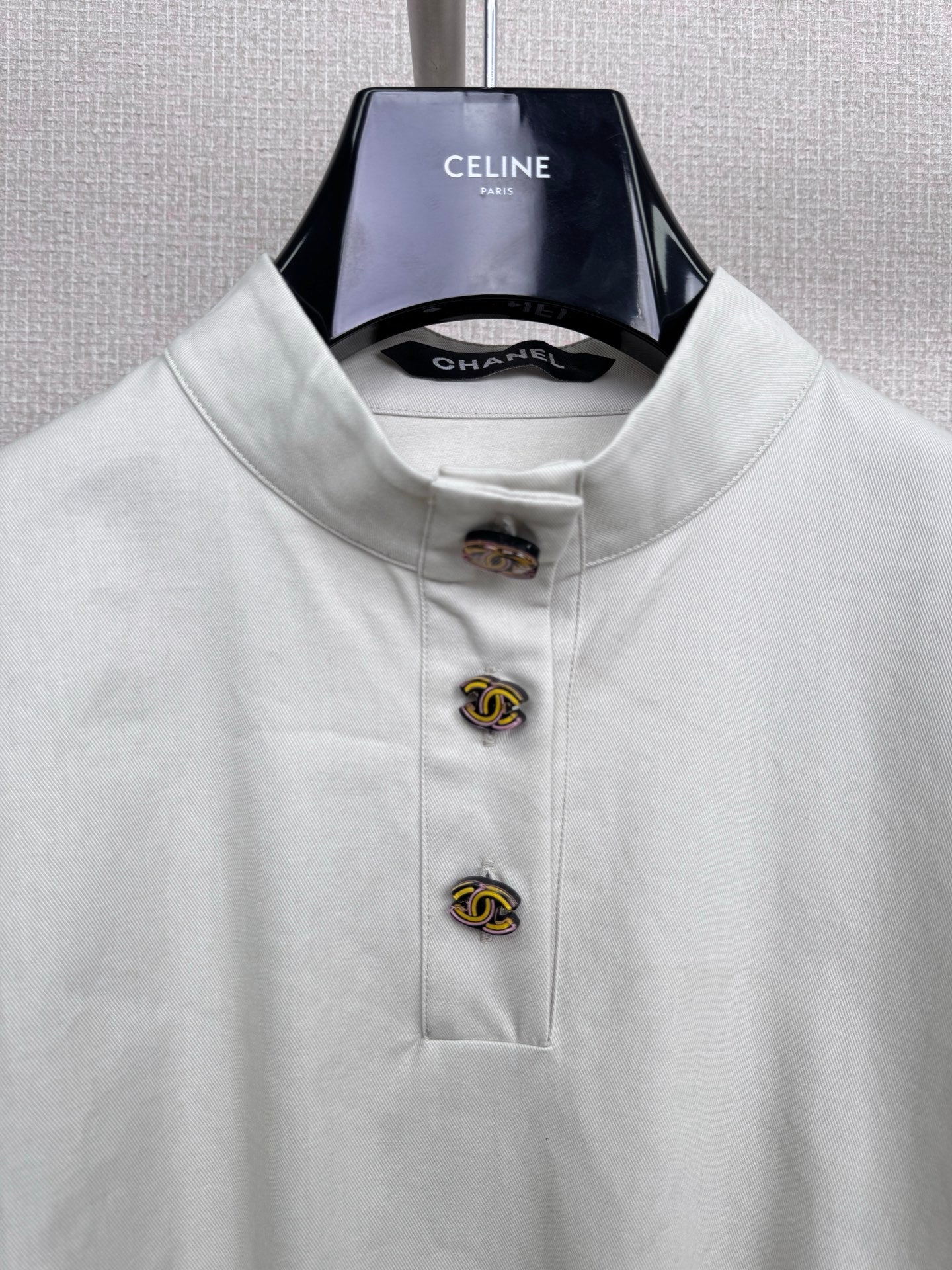 C 25 New vintage collection high collar waist shirt(BLUE/GRAY)