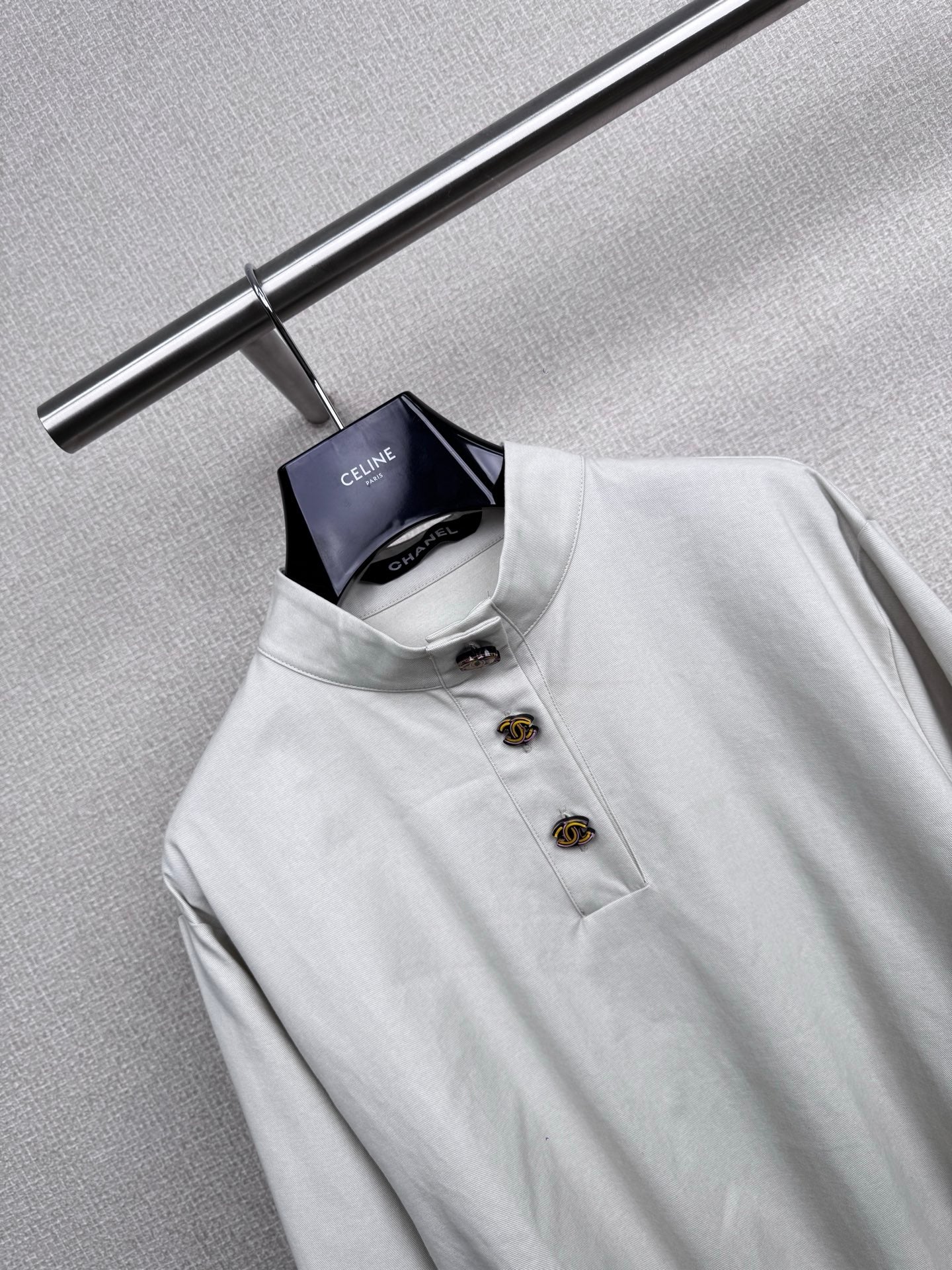 C 25 New vintage collection high collar waist shirt(BLUE/GRAY)