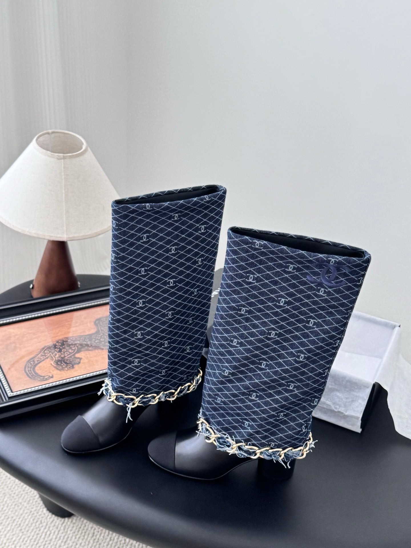 C 25K New Chain Boots(BLUE/DARK BLUE)