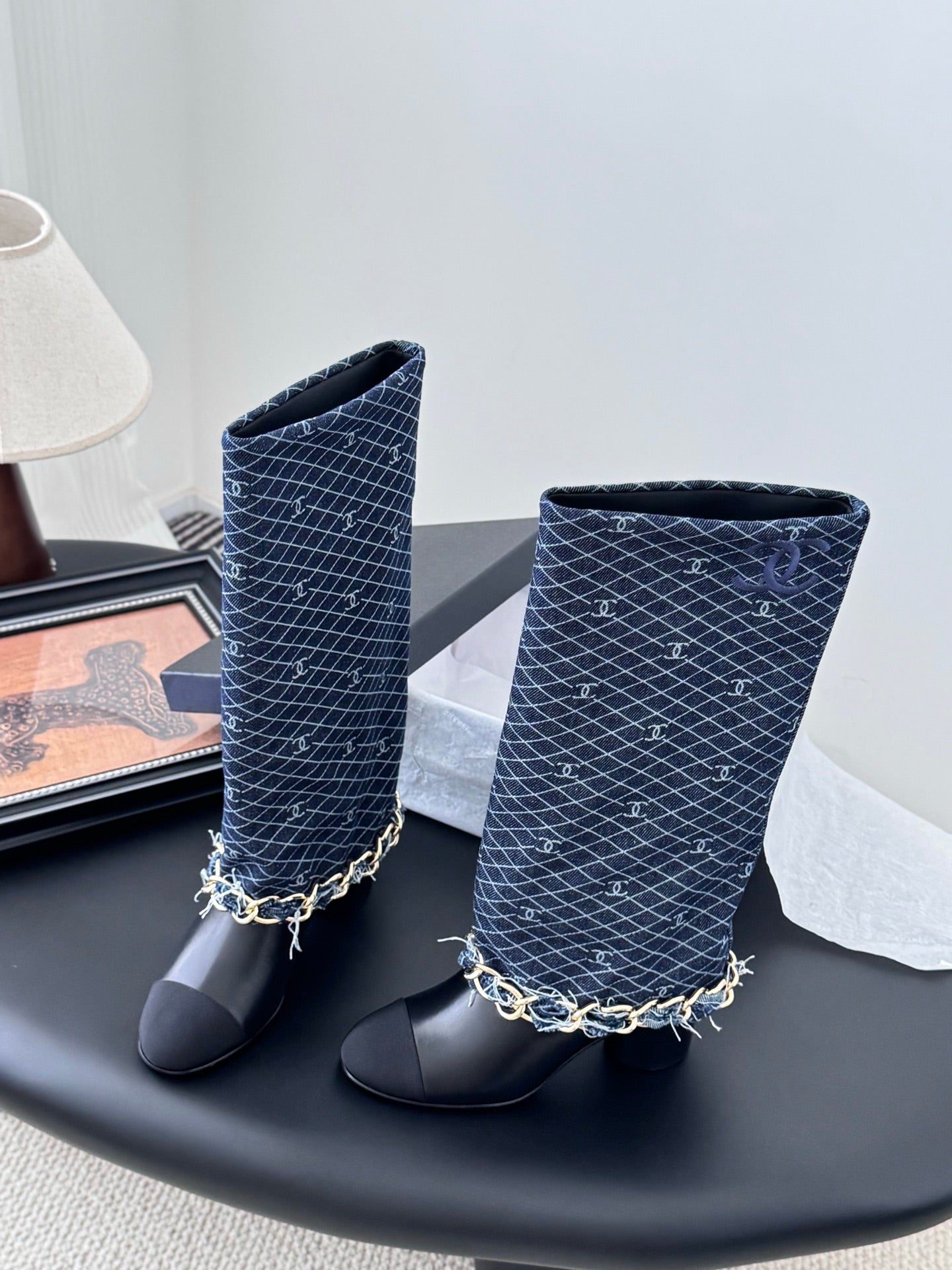 C 25K New Chain Boots(BLUE/DARK BLUE)
