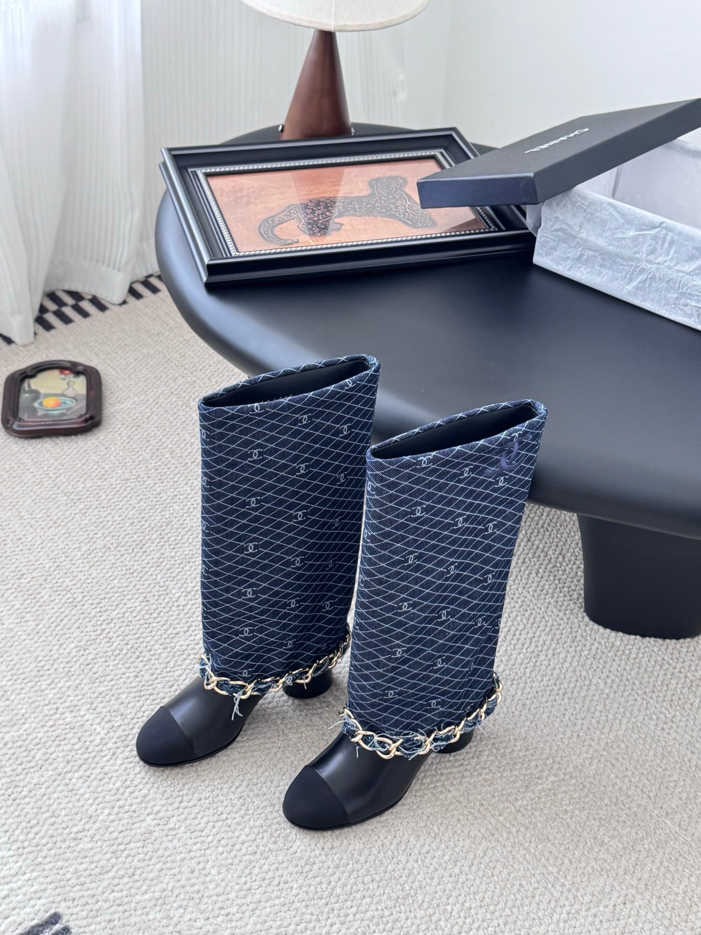 C 25K New Chain Boots(BLUE/DARK BLUE)