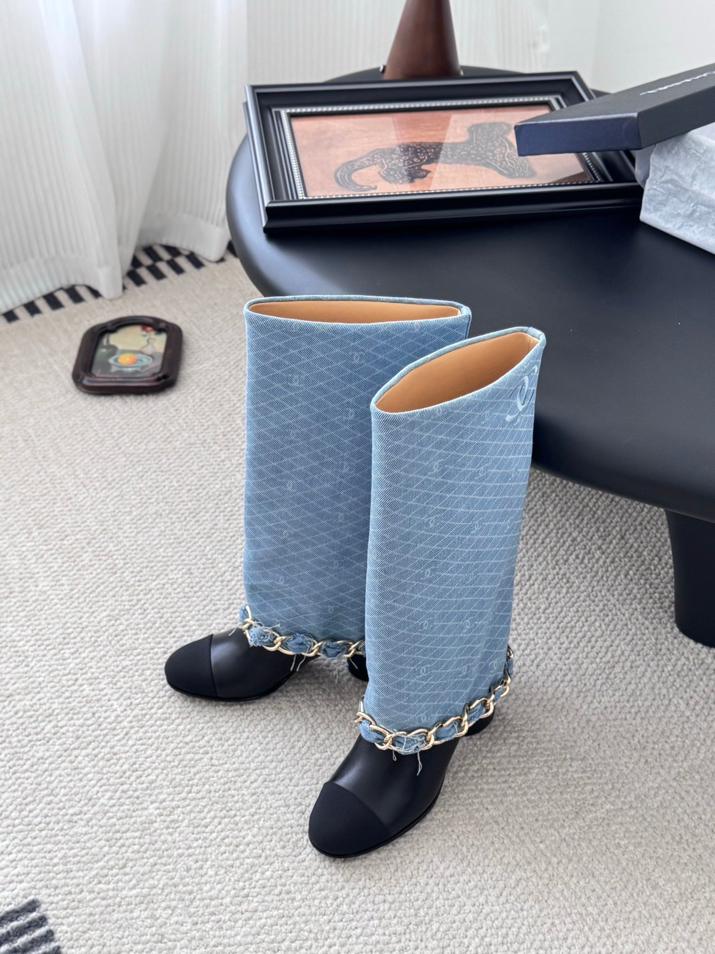 C 25K New Chain Boots(BLUE/DARK BLUE)