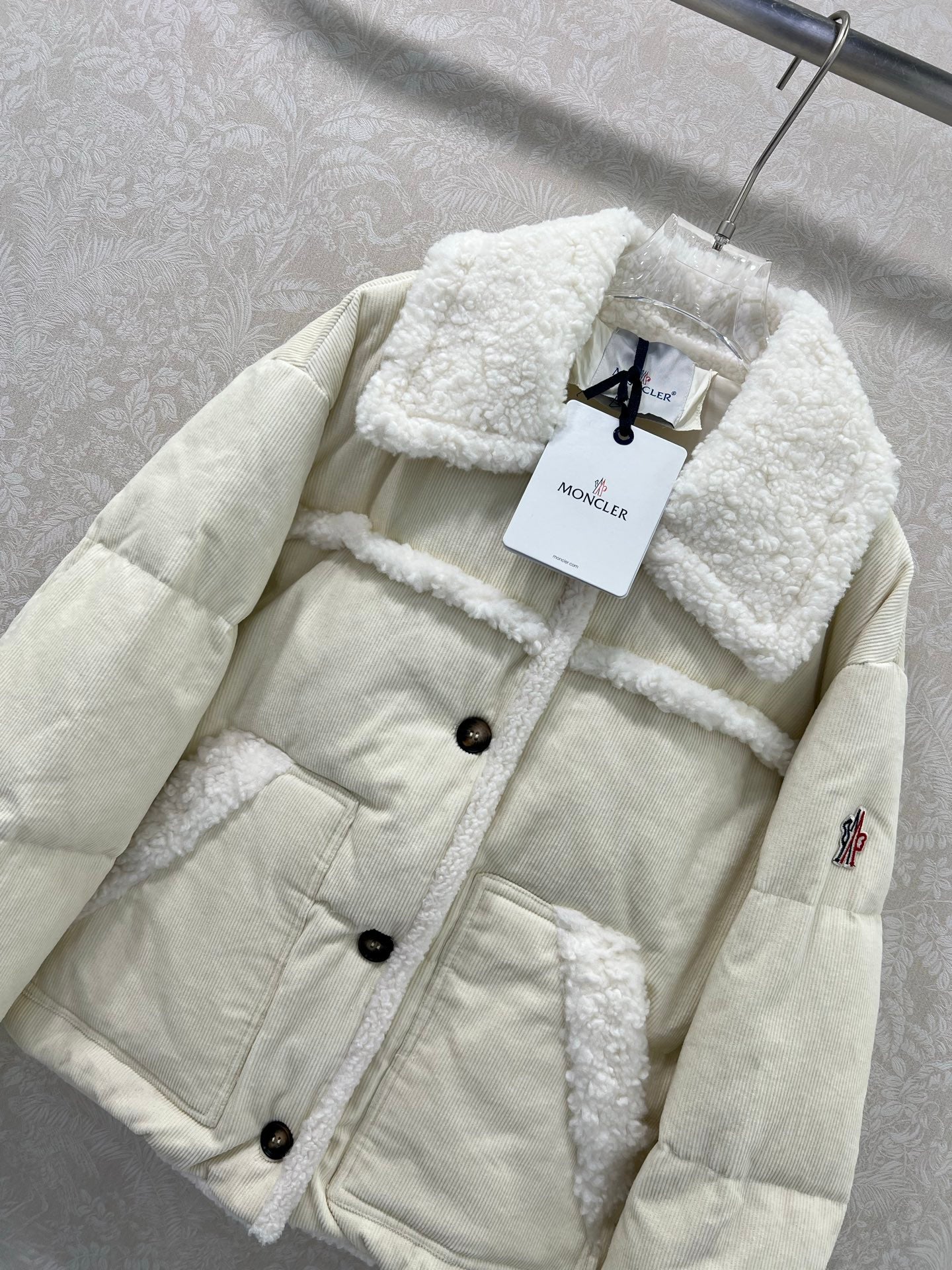 Mon 25fw New Splicing Eco-friendly Lambswool Down Jacket